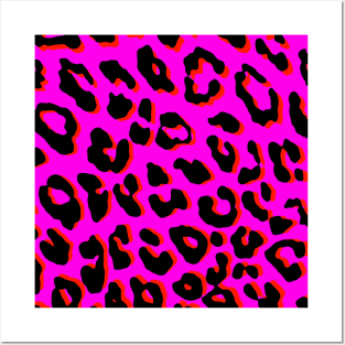 Leopard Print Pink Posters and Art